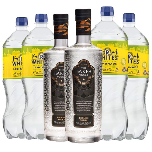Case of 6 with Lakes Vodka 70cl and R. White’s Lemonade | Spirit & Mixer Set